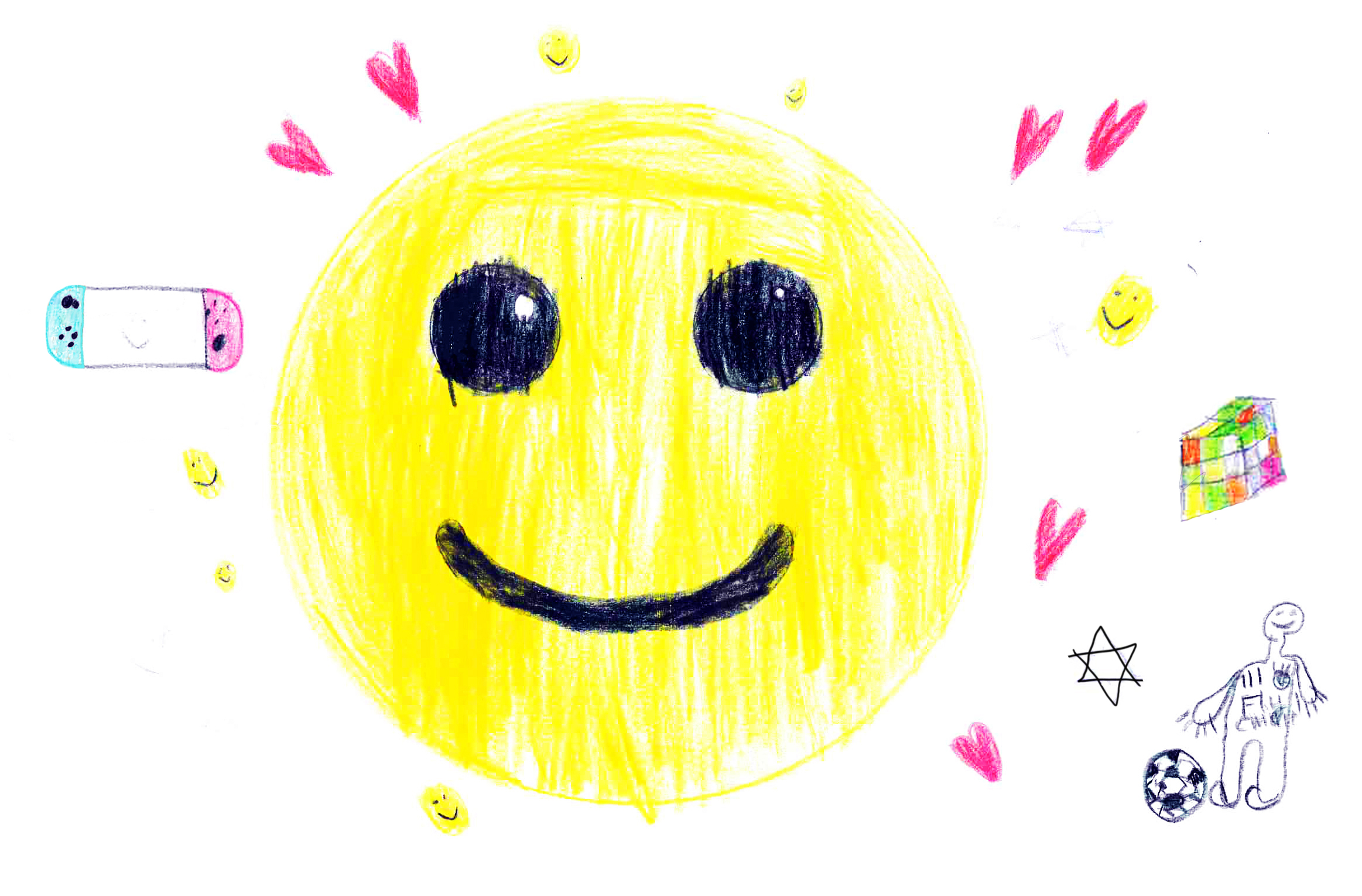 Smiley face drawing large