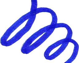 Blue spiral drawing