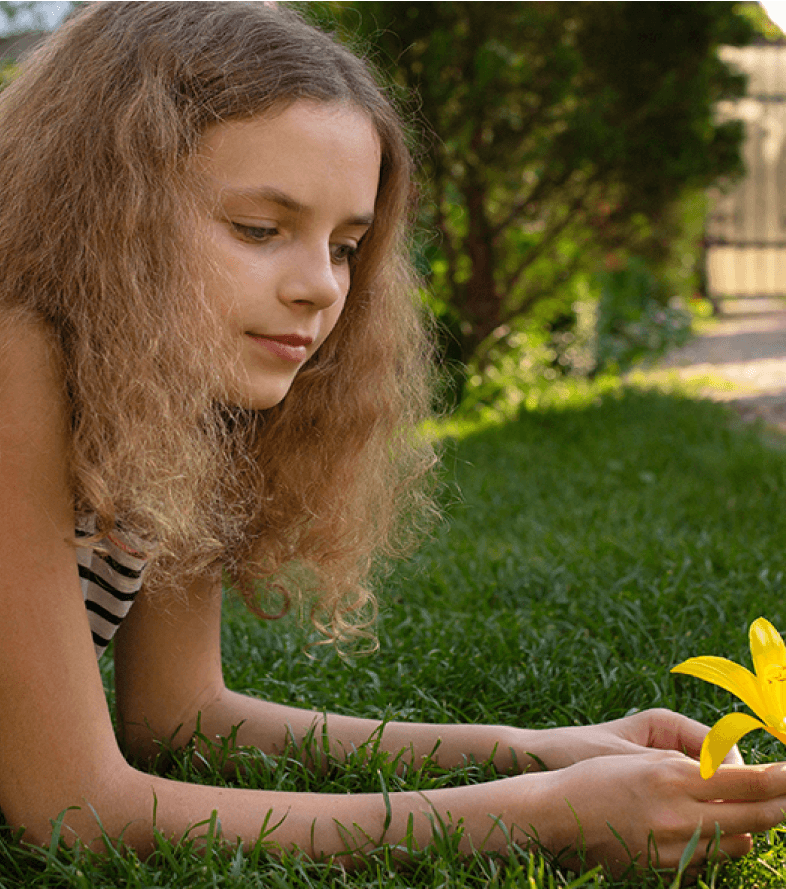 Girl with a flower
